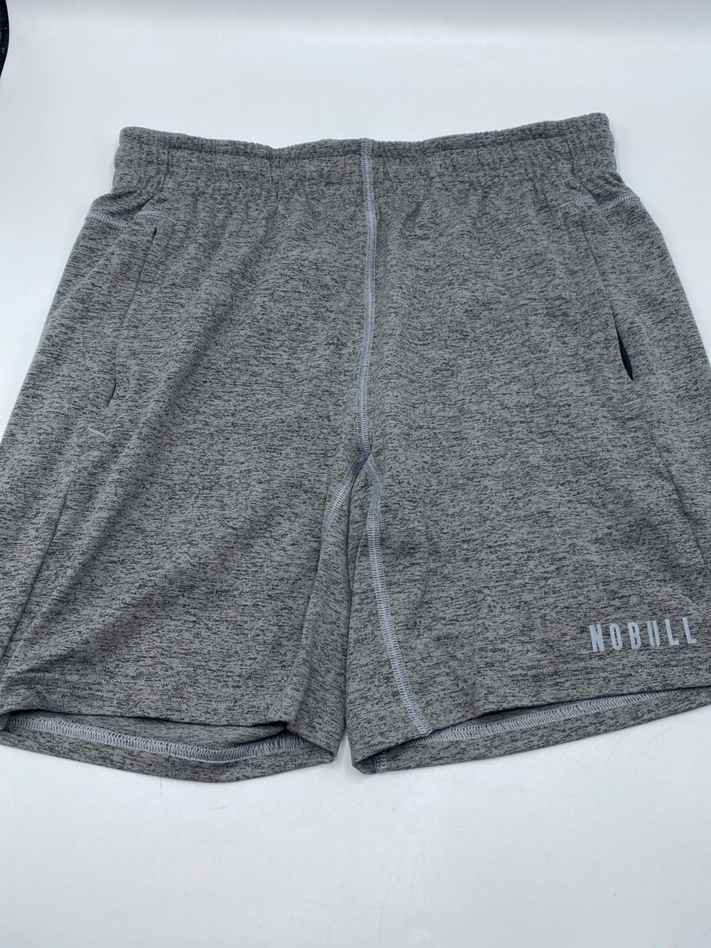 NOBULL Mens Lightweight Training Shorts Charcoal Grey Heather Gym Workout Medium